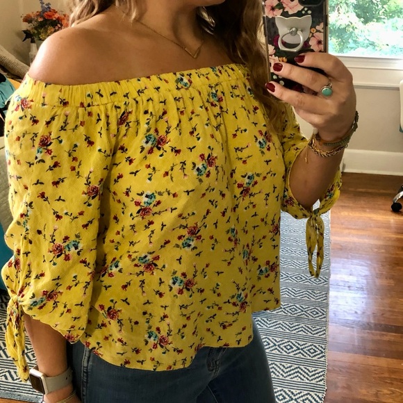 Papermoon SP Yellow Off the Shoulder Top Small Petite copy - Picture 14 of 14